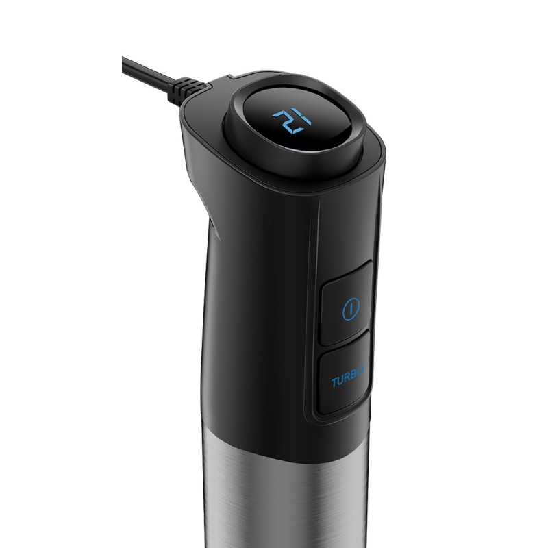 Mixer vertical 5 in 1 Zilan ZLN3939, Putere 1200W, 12 trepte de viteza, Functie Turbo, Afisaj digital, Inox