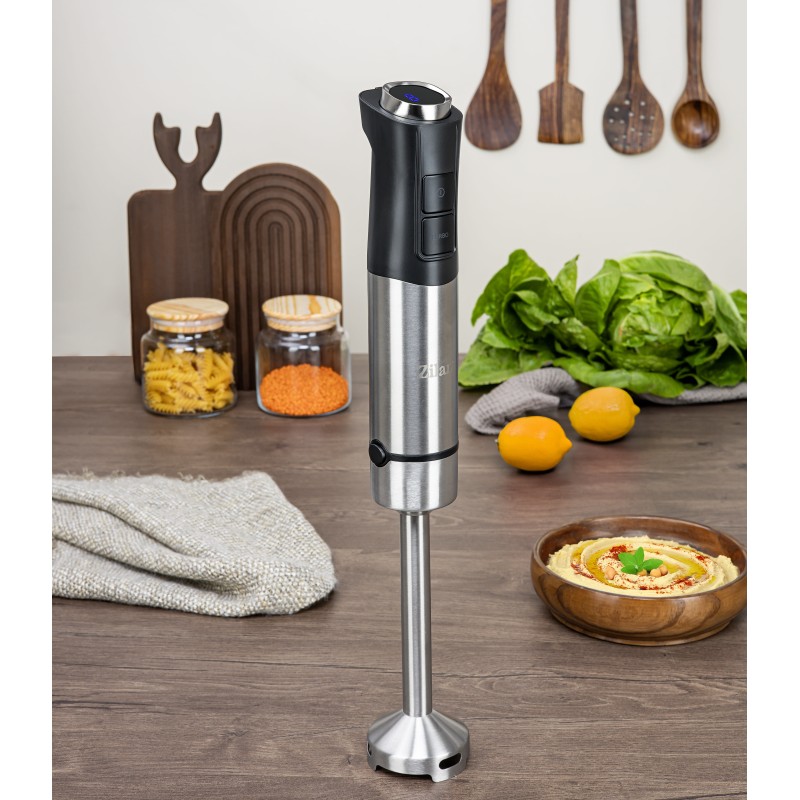 Mixer vertical Zilan ZLN3984, Putere 1200W, 12 trepte de viteza, Functie Turbo, Afisaj digital, Inox