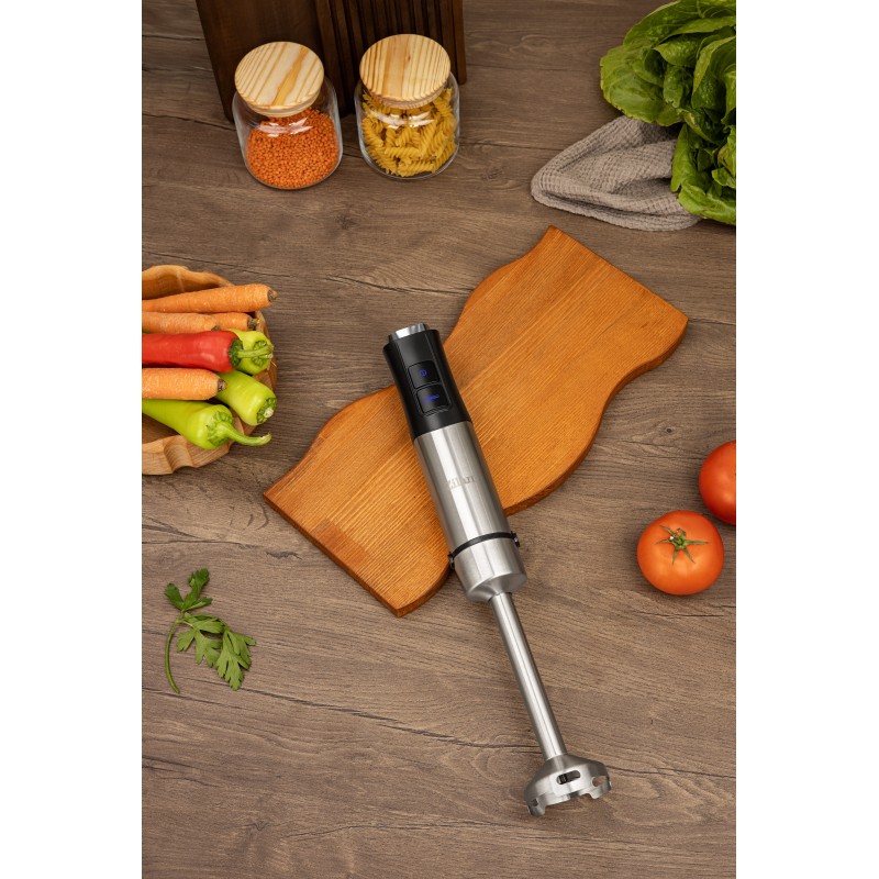 Mixer vertical Zilan ZLN3984, Putere 1200W, 12 trepte de viteza, Functie Turbo, Afisaj digital, Inox