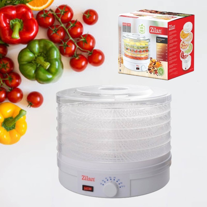 Deshidrator alimente, ZİLAN ZLN-9645,Alb 245W,
