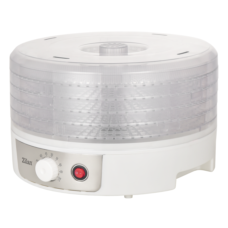 Deshidrator alimente Zilan ZLN2037, Putere 250W, Temperatura maxima 70° C, ALB