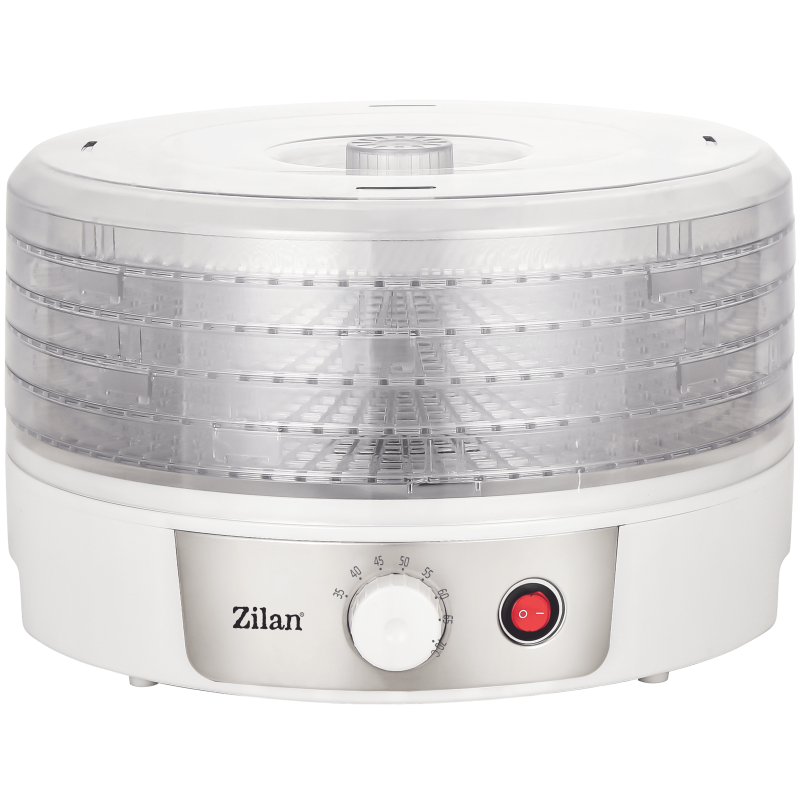 Deshidrator alimente Zilan ZLN2037, Putere 250W, Temperatura maxima 70° C, ALB