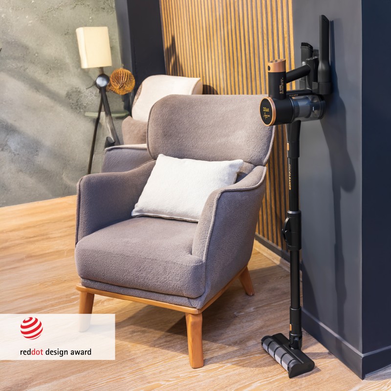 Aspirator vertical Zilan ZLN3099 Aurum, Putere 220W, Capacitate 350ml, Baterie 2500mAh, 6 trepte de viteza, Tub pliabil