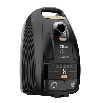 Aspirator cu sac Aurum Zilan ZLN4500, Putere 2400W, Capacitate 5L, Motor din cupru, Furtun pivotant 360°, Telecomanda, Afisaj digital