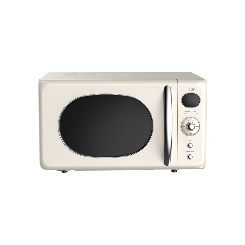 Cuptor cu microunde Zilan ZLN1245 RETRO, Putere 700W, Capacitate 20L, Functie de dezghetare, Afisaj digital, Temporizator