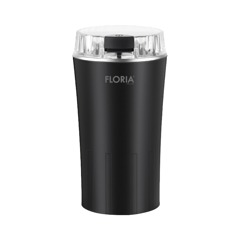 Rasnita de cafea Floria ZLN2396, Putere 350W, Capacitate 250ml, 60g, Lame din otel inoxidabil, Negru