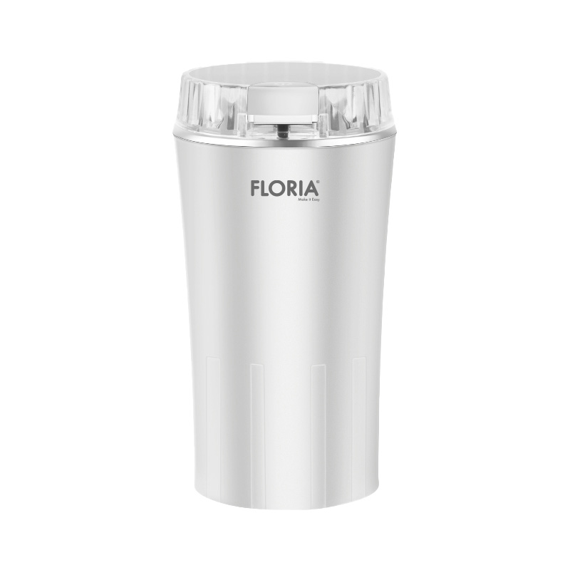 Rasnita de cafea Floria ZLN2398, Putere 350W, Capacitate 250ml, 60g, Lame din otel inoxidabil, Alb