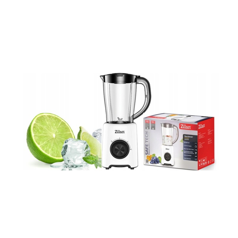 Blender Zilan ZLN-3703, 500W, 1.5L, functie puls- Vas de plastic