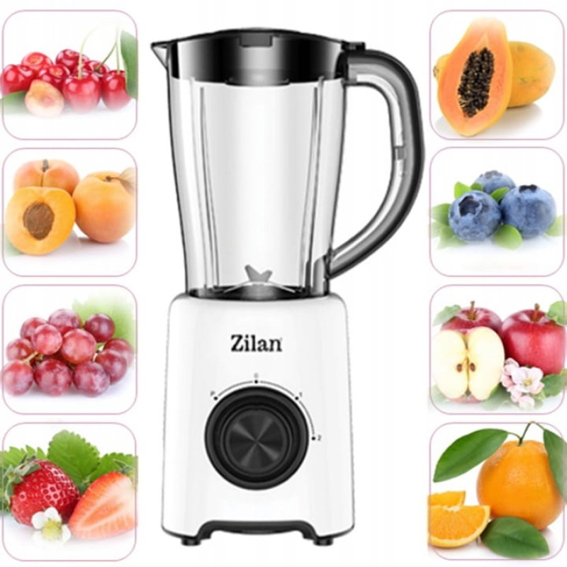Blender Zilan ZLN-3703, 500W, 1.5L, functie puls- Vas de plastic