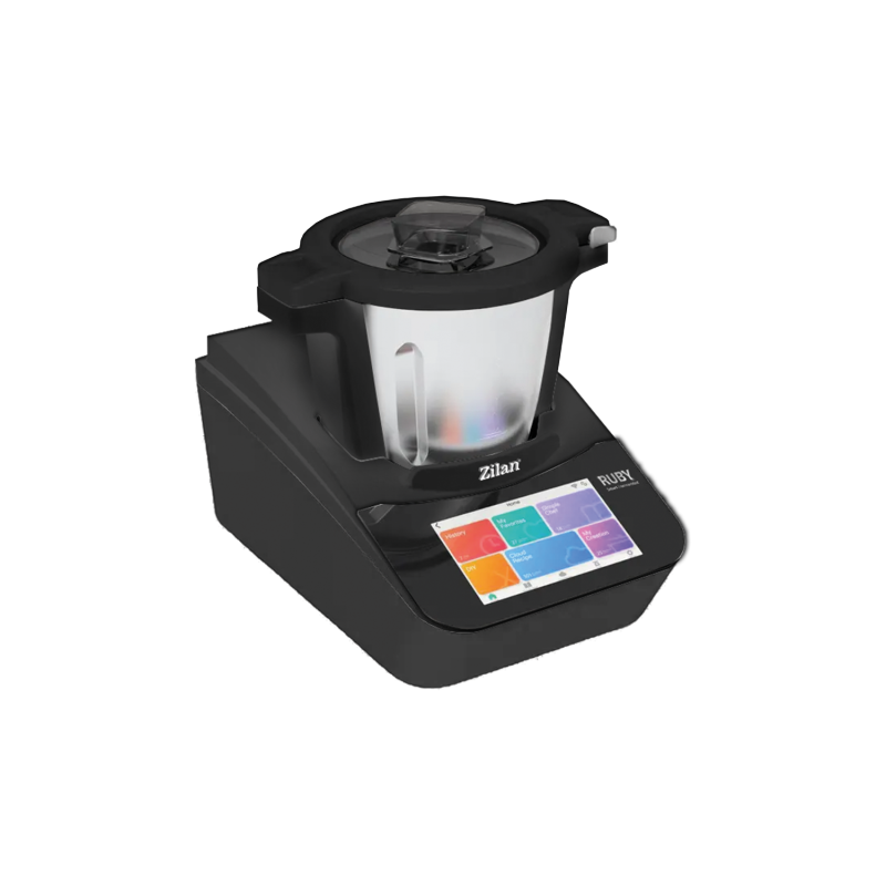 Robot de bucatarie Zilan ZLN9341 RUBY multifunctional Thermorobot, 1700W, 4.7L, Ecran color TFT cu touchscreen de 7 inch, 18 Functii, WiFi, Aplicatie mobila