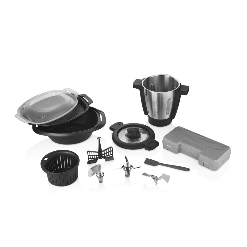 Robot de bucatarie Zilan ZLN9341 RUBY multifunctional Thermorobot, 1700W, 4.7L, Ecran color TFT cu touchscreen de 7 inch, 18 Functii, WiFi, Aplicatie mobila