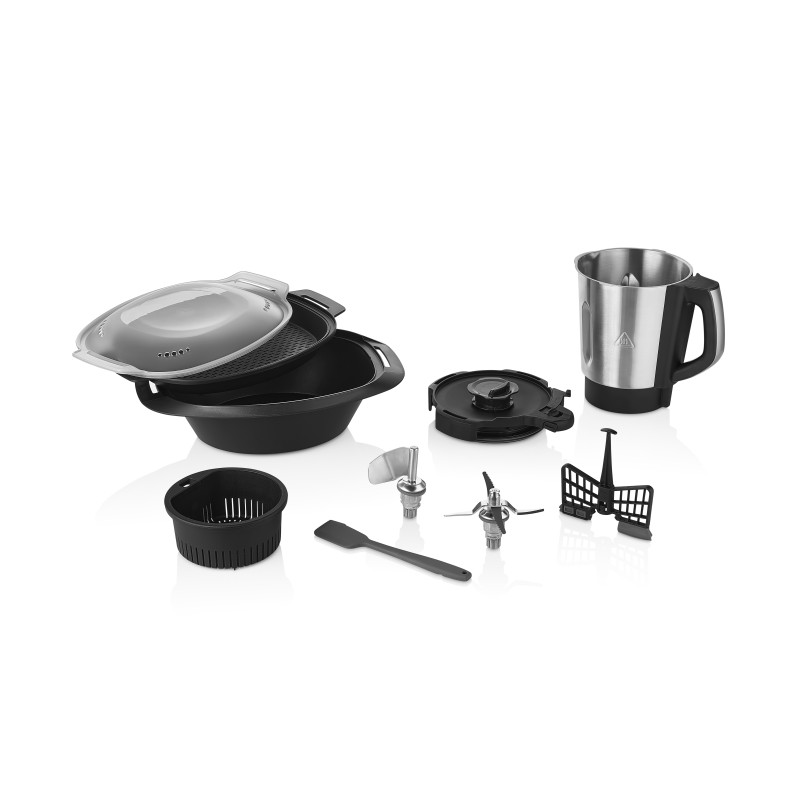 Robot de bucatarie Zilan ZLN9334 ONYX multifunctional Thermorobot, 1700W, Capacitate 3.3L, 30 de functii, Afisaj digital LED, aplicatie mobil