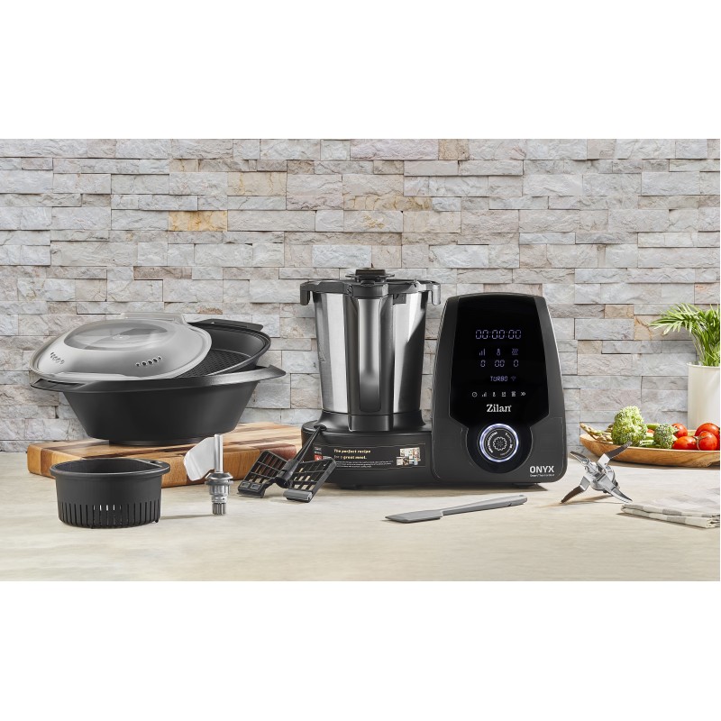 Robot de bucatarie Zilan ZLN9334 ONYX multifunctional Thermorobot, 1700W, Capacitate 3.3L, 30 de functii, Afisaj digital LED, aplicatie mobil