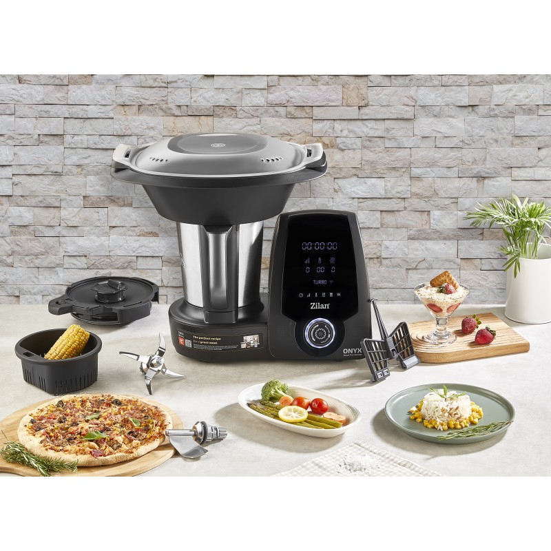 Robot de bucatarie Zilan ZLN9334 ONYX multifunctional Thermorobot, 1700W, Capacitate 3.3L, 30 de functii, Afisaj digital LED, aplicatie mobil