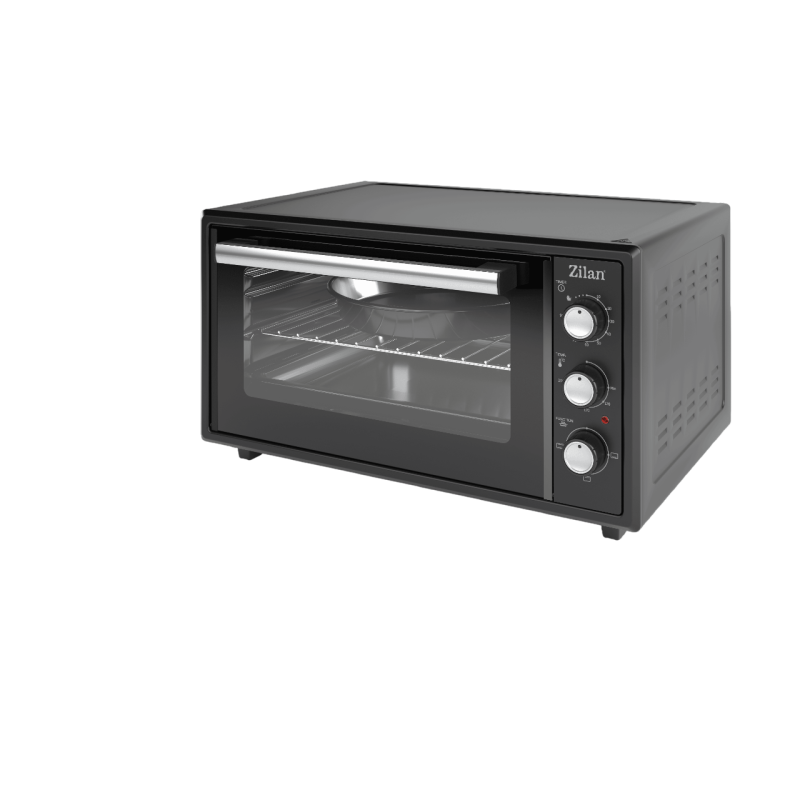 Cuptor electric Zilan ZLN5649, Putere 2000W, Capacitate 45L, Timer, Termostat, 3 trepte putere, interior emailat, Negru