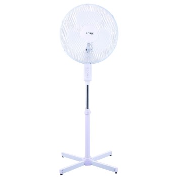 Ventilator cu picior FLORIA ZLN-1180, Diametru 40 cm, Putere 40 W, Motor silentios si puternic, Alb