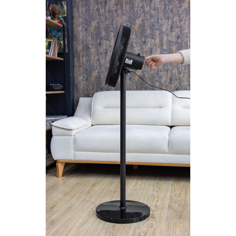 Ventilator cu picior Zilan ZLN2563, Inaltime reglabila, Inclinatie reglabila, Grilaj 41 cm, 3 trepte de viteza, Putere 50W