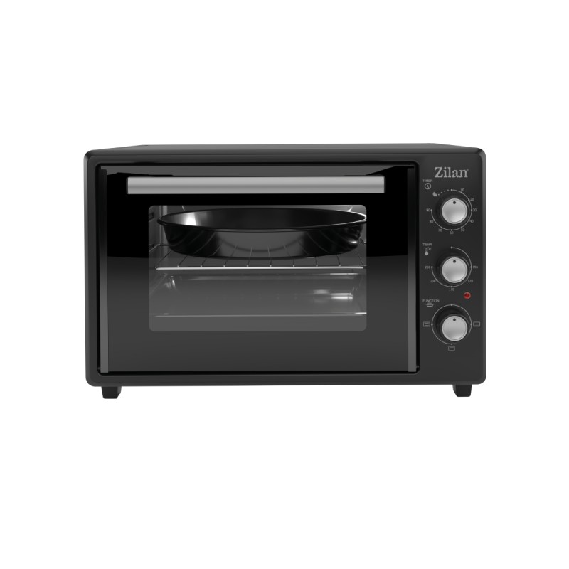 Cuptor electric Zilan ZLN5323 Gusto, Capacitate 35L, Temperatura maxima 250C, Timer, Element incalzire ascuns, Putere 1800W, Negru