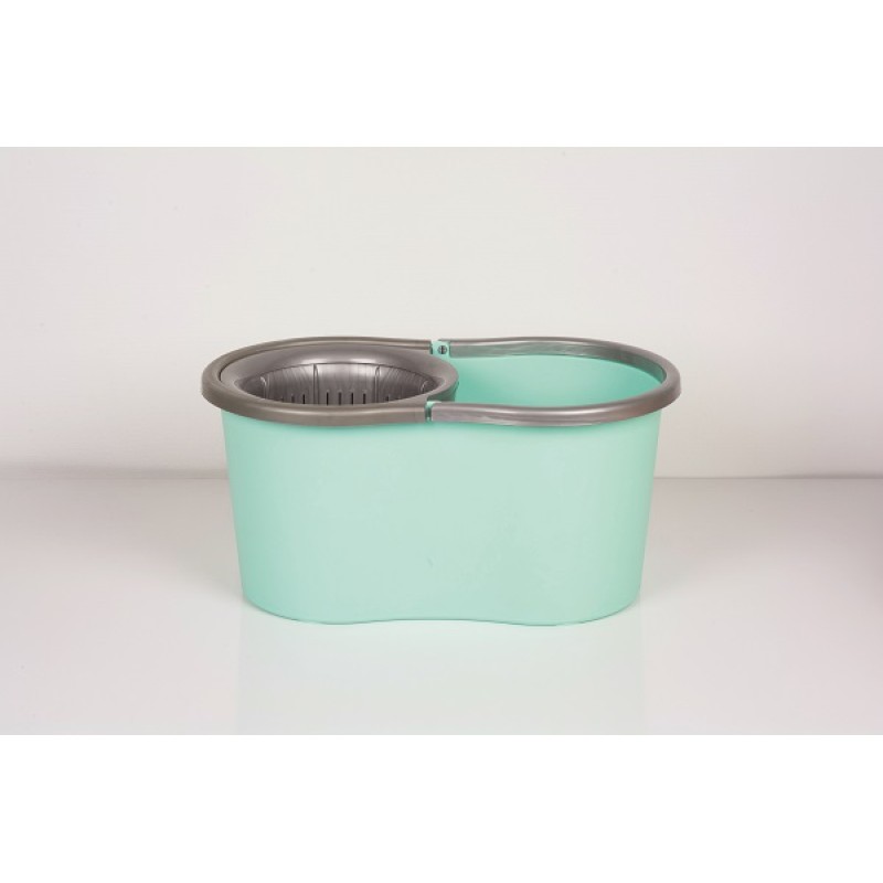 Galeata magic mop LISA ZLN-1389, Mop rotativ 360 grade, Capacitate galeata 17L, Bleu