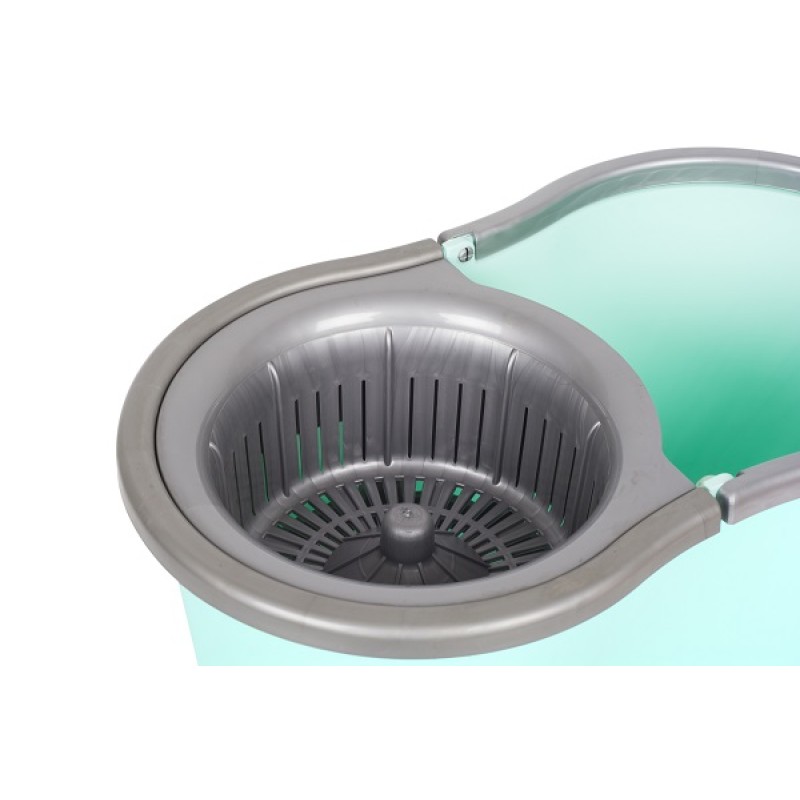 Galeata magic mop LISA ZLN-1389, Mop rotativ 360 grade, Capacitate galeata 17L, Bleu