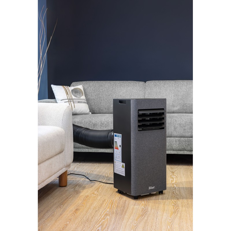 Aer conditionat mobil Zilan ZLN2617 3 in 1, 9000Btu/h, Timer, temperatura 5-35 grade C, Conectivitate WiFi, Telecomanda