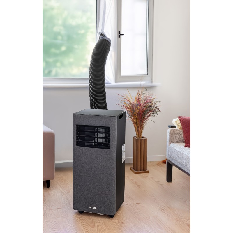 Aer conditionat mobil Zilan ZLN2617 3 in 1, 9000Btu/h, Timer, temperatura 5-35 grade C, Conectivitate WiFi, Telecomanda