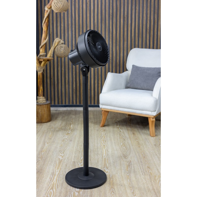 Circulator aer cu picior Zilan ZLN2556, Putere 65W, 3 trepte de viteza, Diametru grilaj 27 cm, Inaltime reglabila