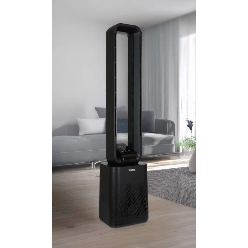 Ventilator turn Zilan ZLN1087 fara palete, Timer, Display LED, Telecomanda, 50W