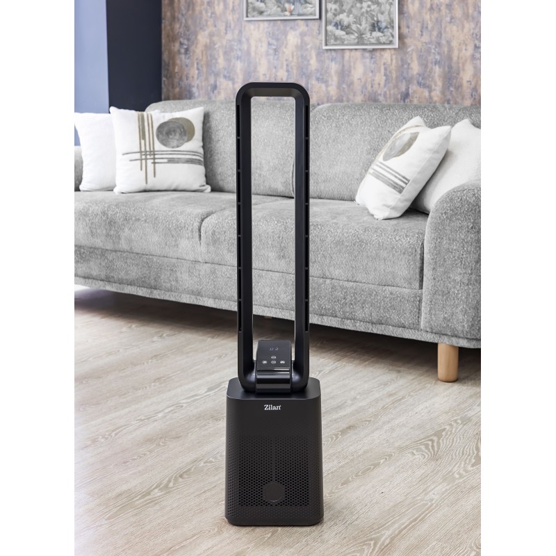 Ventilator turn Zilan ZLN1087 fara palete, Timer, Display LED, Telecomanda, 50W