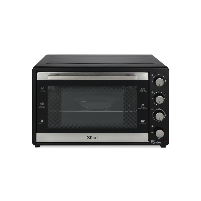 Cuptor electric Zilan ZLN3480 cu ventilator, Putere 2500W, Capacitate 80L, Timer, Geam dublu, Termostat reglabil, Temperatura maxima 250 grade C