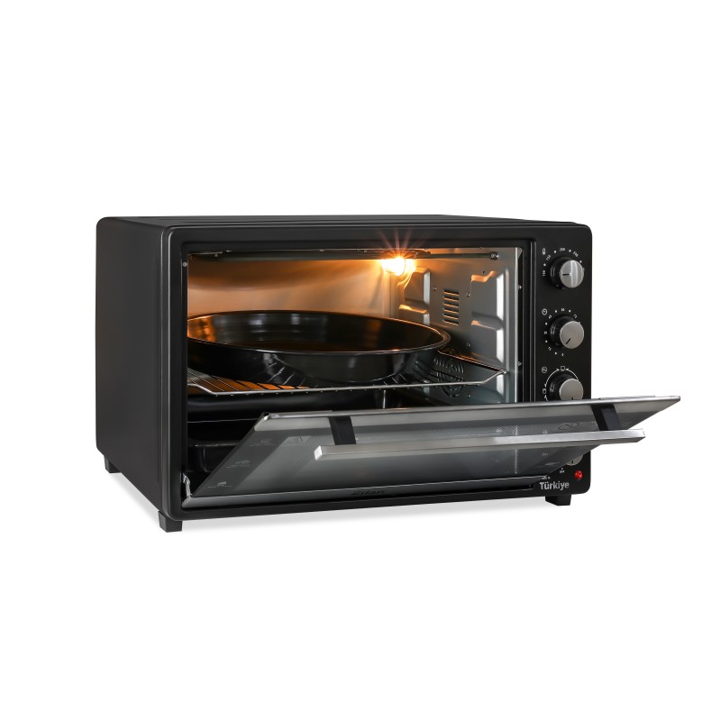 Cuptor electric Zilan ZLN3480 cu ventilator, Putere 2500W, Capacitate 80L, Timer, Geam dublu, Termostat reglabil, Temperatura maxima 250 grade C