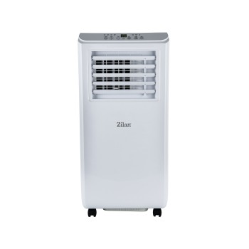 Aer conditionat portabil Zilan ZLN2495 Alb, functie de racire, dezumidificare si ventilatie, Telecomanda, 2 trepte de viteza, 7000 BTU