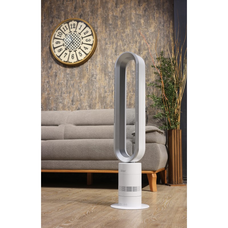 Ventilator turn fara palete Zilan ZLN2426, 10 trepte viteza, Telecomanda inclusa, Timer, Silentios, Putere 22W