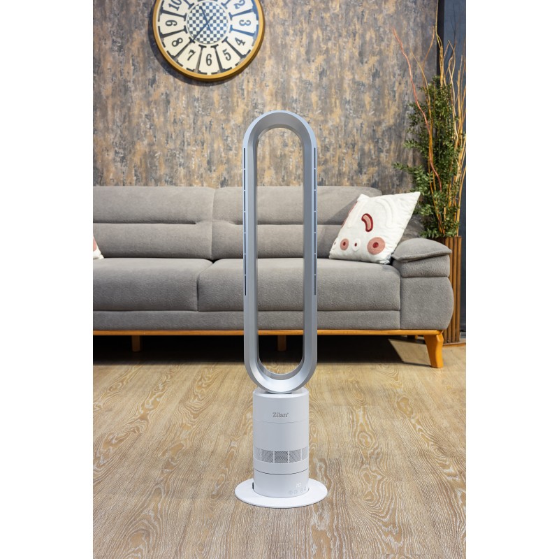 Ventilator turn fara palete Zilan ZLN2426, 10 trepte viteza, Telecomanda inclusa, Timer, Silentios, Putere 22W