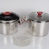 Set oale sub presiune din inox 5 piese ZILAN ZLN-0030, Capacitate 4 si 6 litri