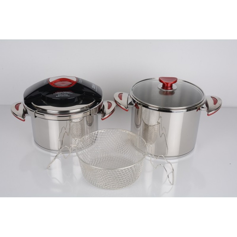 Set oale sub presiune din inox 5 piese ZILAN ZLN-0030, Capacitate 4 si 6 litri