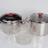 Set oale sub presiune din inox 5 piese ZILAN ZLN-0030, Capacitate 4 si 6 litri