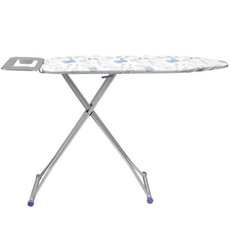 Masa de calcat ZILAN ZLN 7666, suprafata de lucru 110x33 cm, blat plasa metalica, suport pentru fierul de calcat