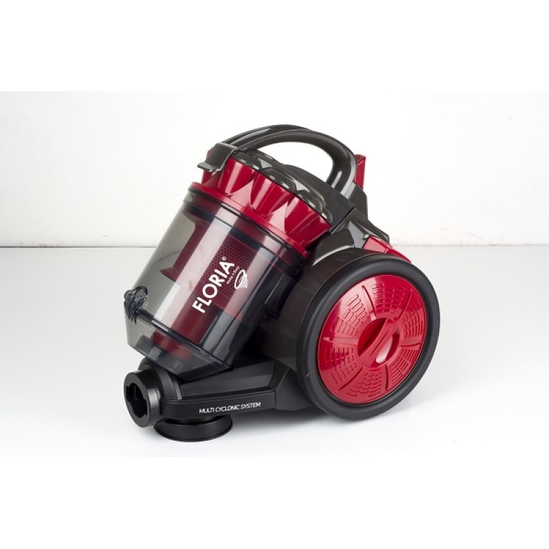 Aspirator fara sac FLORIA ZLN-3451,rosu-negru filtru HEPA 13, filtrare ciclonica, capacitate colectare 2.5L, putere 700W,