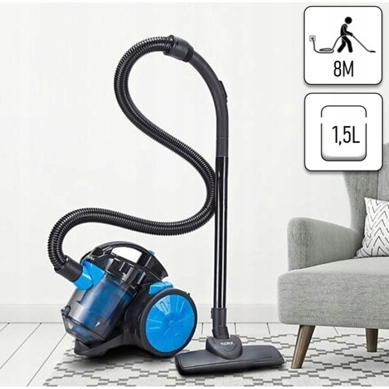 Aspirator fara sac FLORIA ZLN-3468,bleu-negru filtru HEPA 13, filtrare ciclonica, capacitate colectare 1.5L, putere 700W