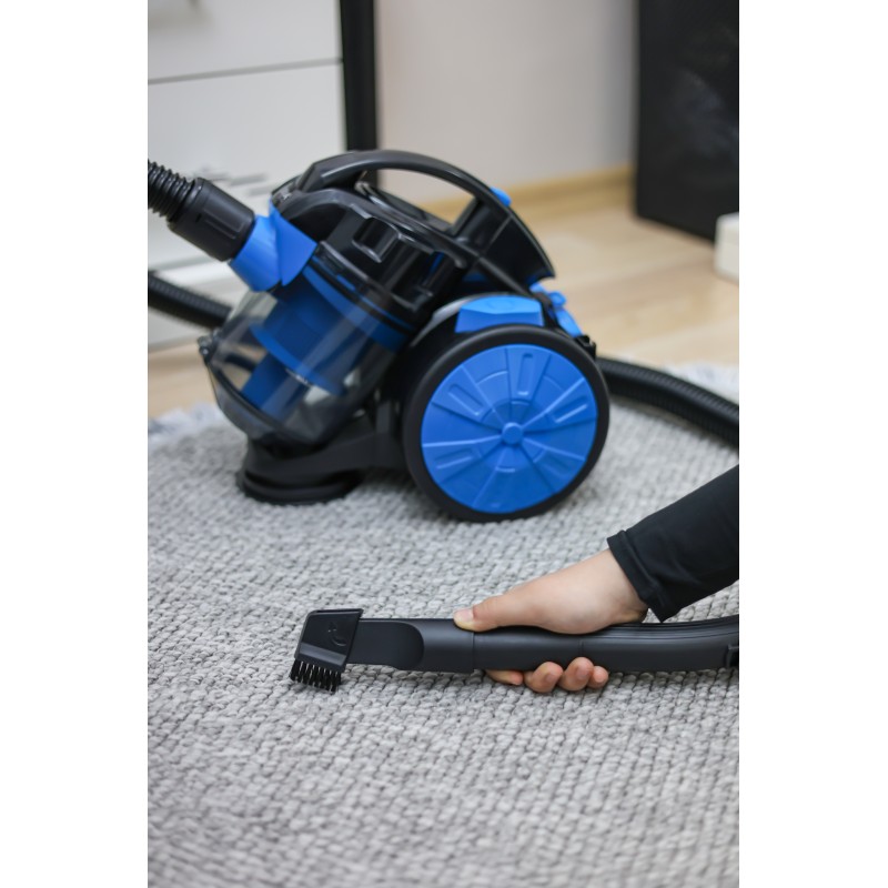Aspirator fara sac FLORIA ZLN-3468,bleu-negru filtru HEPA 13, filtrare ciclonica, capacitate colectare 1.5L, putere 700W