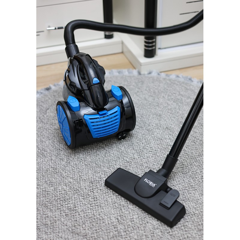 Aspirator fara sac FLORIA ZLN-3468,bleu-negru filtru HEPA 13, filtrare ciclonica, capacitate colectare 1.5L, putere 700W