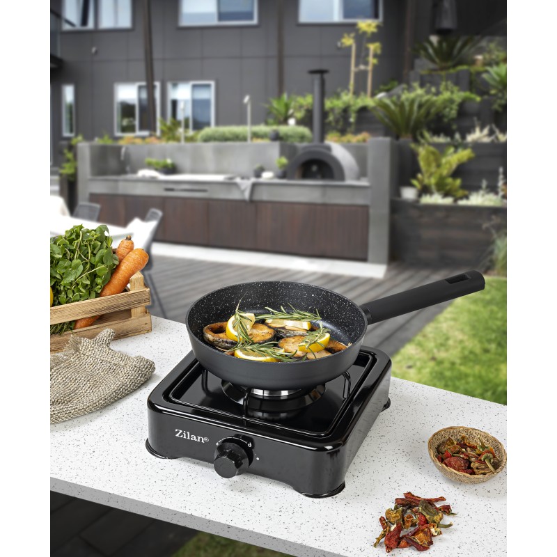 Aragaz 1 ochi ZILAN ZLN-0018, Negru Alimentare GPL butelie,