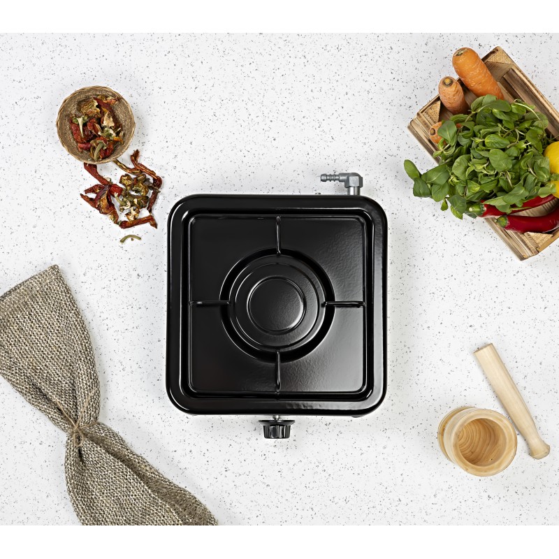 Aragaz 1 ochi ZILAN ZLN-0018, Negru Alimentare GPL butelie,