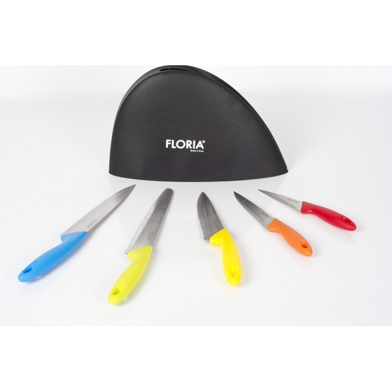 Set cutite 5 piese cu suport Floria ZLN-1150