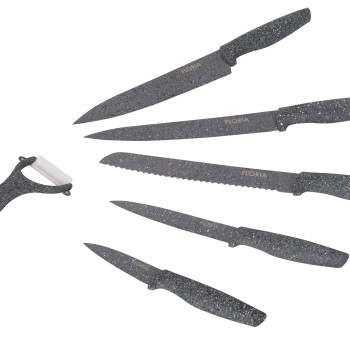 Set cutite 6 piese din inox, FLORIA, ZLN-1136