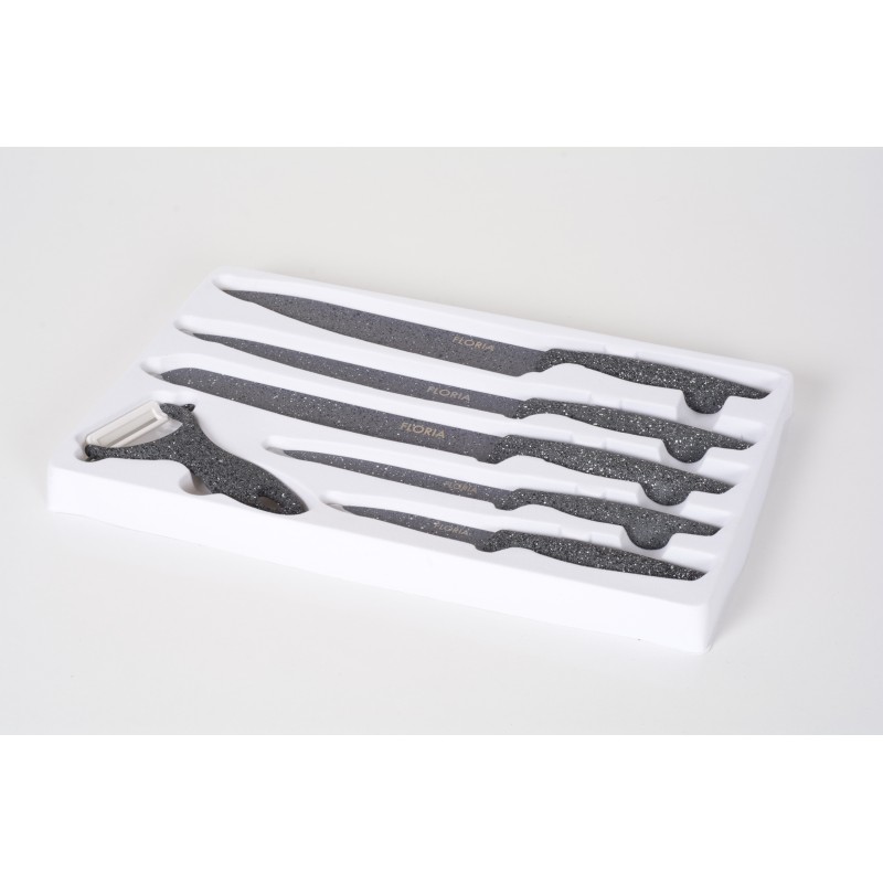 Set cutite 6 piese din inox, FLORIA, ZLN-1136