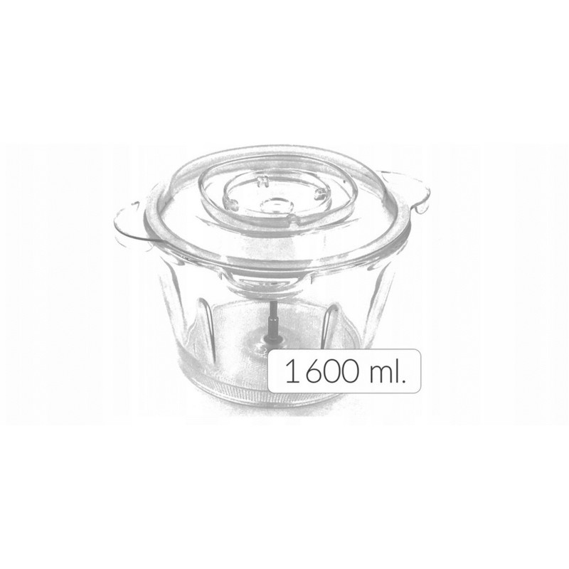 Tocator legume-fructe ZILAN ZLN-3888, Putere 300W, Vas din sticla 1.6L, 4 lame inox, 2 trepte de viteza
