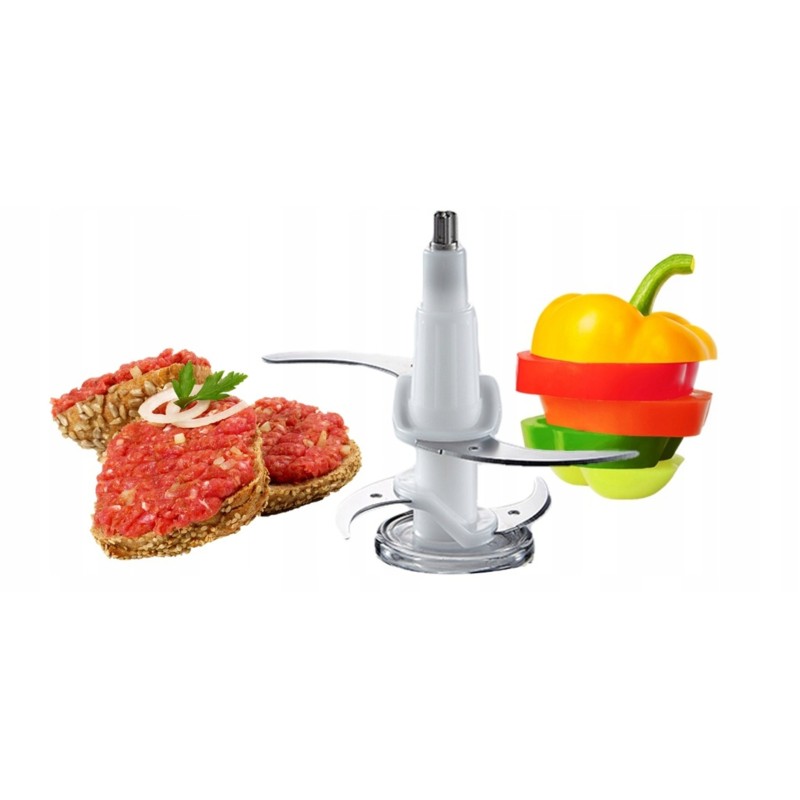 Tocator legume-fructe ZILAN ZLN-3888, Putere 300W, Vas din sticla 1.6L, 4 lame inox, 2 trepte de viteza