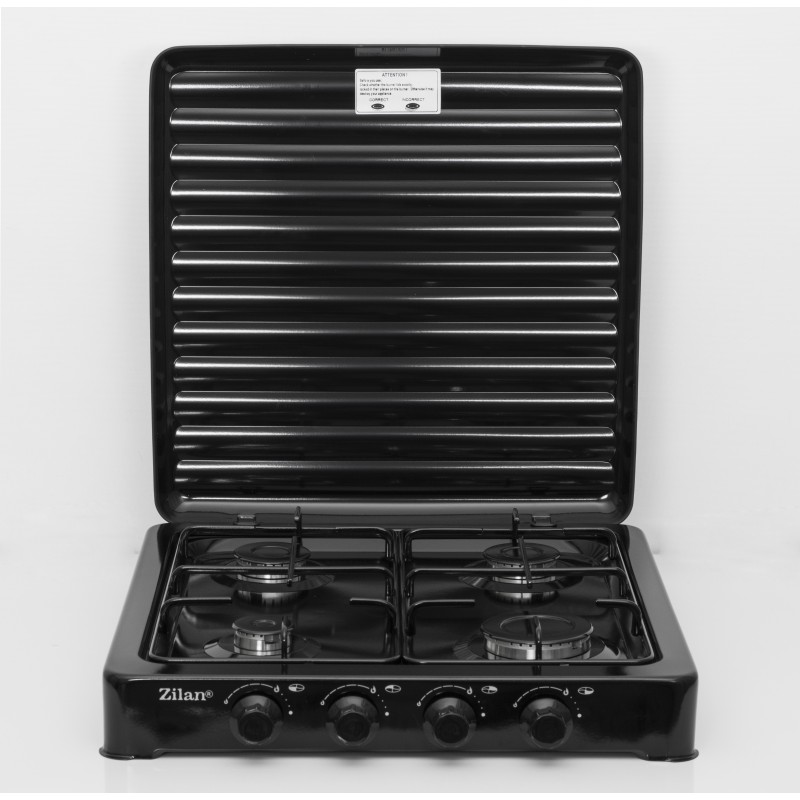 Aragaz 4 ochiuri ZILAN ZLN7079,Negru Alimentare GPL butelie,